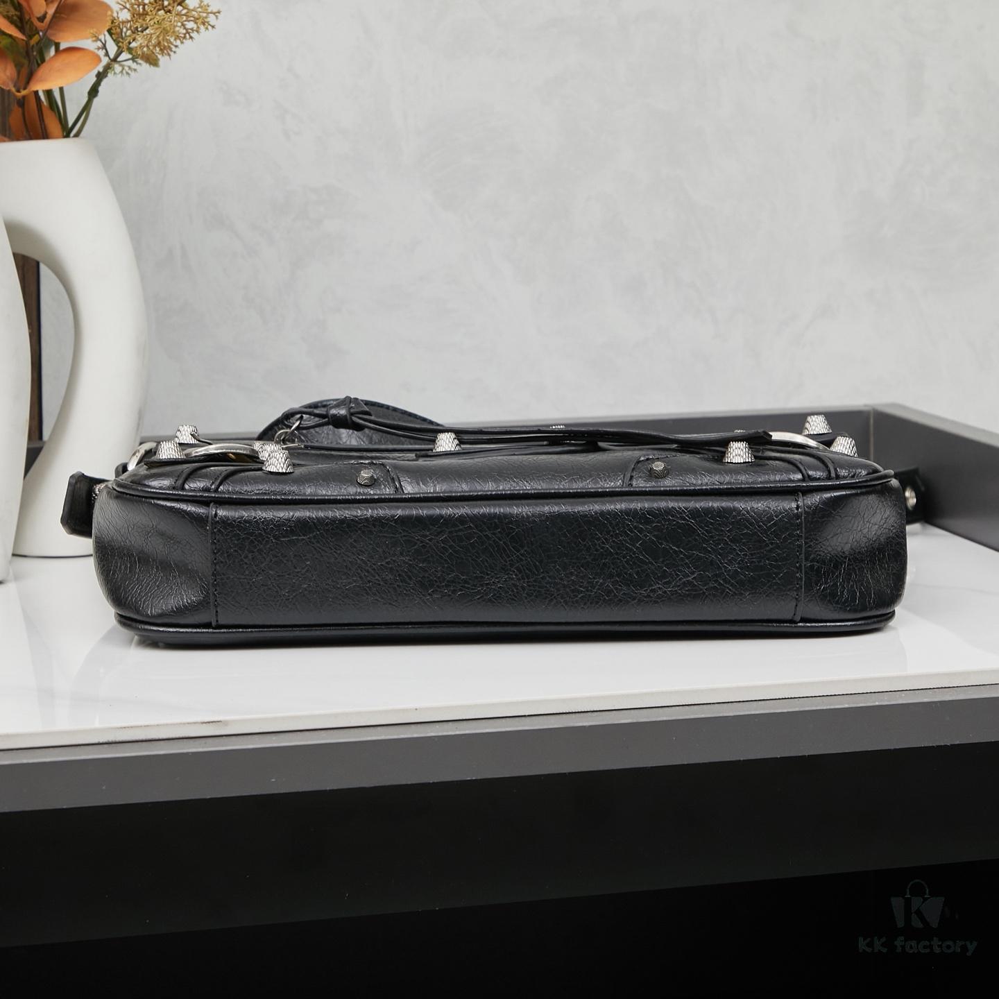 Balenciaga Le Cagole New Sling Bag - French Baguette Style, Minimalist Design, Italian Imported Leather