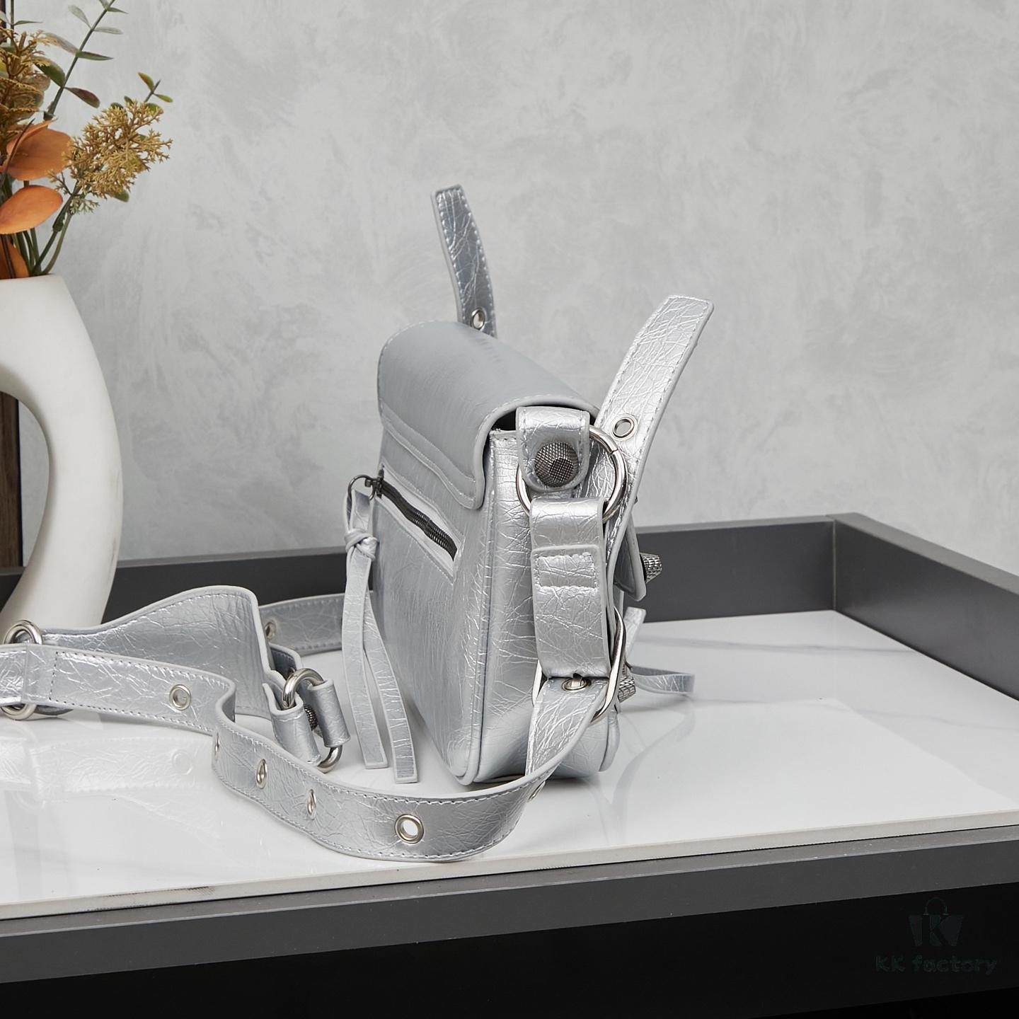 Balenciaga Le Cagole New Sling Bag - French Baguette Style, Minimalist Design, Italian Imported Leather