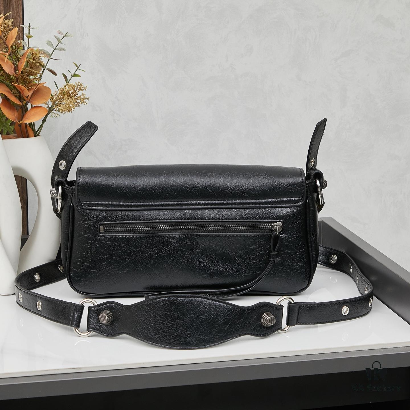 Balenciaga Le Cagole New Sling Bag - French Baguette Style, Minimalist Design, Italian Imported Leather