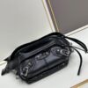 Balenciaga LE CAGOLE ||| LE CAGOLE MEN Medium Waist Bag in Black Fine-Grain Lambskin
