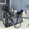 New Balenciaga Winter 24 Collection Re-see Shoulder Bucket Bag, Full-Grain Leather, Minimalist Luxury Design, Upcycled Motorcycle Glove Handbag with Keychain Closure, Effortlessly Chic Look