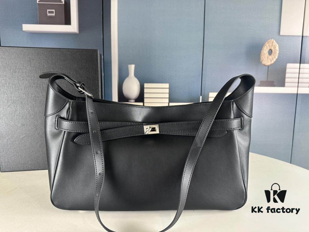 New BALENCIAGA Winter 24 Collection Re-See Shoulder Bucket Bag, Full-Grain Leather, Minimalist Luxury Design, Upcycled Motorbike Glove Clutch with Keychain Closure, Effortlessly Chic Look