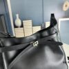 New Balenciaga Winter 24 Collection Re-See Shoulder Bucket Bag, Top-Grain Leather, Minimalist Luxury Design, Recycled Motorcycle Glove Handbag with Keychain Closure, Elegant and Sophisticated Look