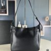 New Balenciaga Winter 24 Collection Re-See Shoulder Bucket Bag, Top-Grain Leather, Minimalist Luxury Design, Recycled Motorcycle Glove Handbag with Keychain Closure, Elegant and Sophisticated Look