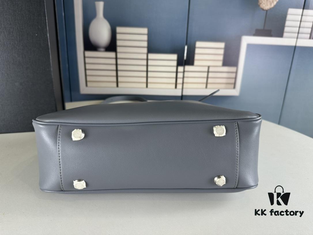 New Balenciaga Winter 24 Collection Re-see Shoulder Bucket Bag, Top Grain Leather, Minimalist Luxury Design, Upcycled Motorcycle Glove Handbag with Keychain Closure, Effortless Chic Style