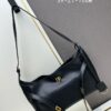 New Balenciaga Winter 24 Collection Re-See Shoulder Bucket Bag, Top-Grain Leather, Minimalist Luxury Design, Upcycled Motorbike Glove Handbag with Keyring Closure, Elegant and Sophisticated Look