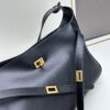 New BALENCIAGA Winter 24 Collection Re-See Shoulder Bucket Bag, Full-Grain Leather, Minimalist Luxury Design, Upcycled Motorbike Glove Handbag with Keyring Closure, Elegant and Edgy Style