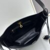 New Balenciaga Winter 24 Collection Re-see Handbag, Shoulder Bucket Bag in Full-Grain Leather, Minimalist Luxury Design Upcycled from Motorcycle Gloves with Keychain Closure, Effortlessly Chic Oversized Look