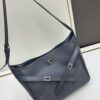 New BALENCIAGA Winter 24 Collection Re-See Shoulder Bucket Bag, Full-Grain Leather, Minimalist Luxury Design, Upcycled Motorbike Glove Handbag with Keychain Closure, Elegant and Sophisticated, Size 30x25x10