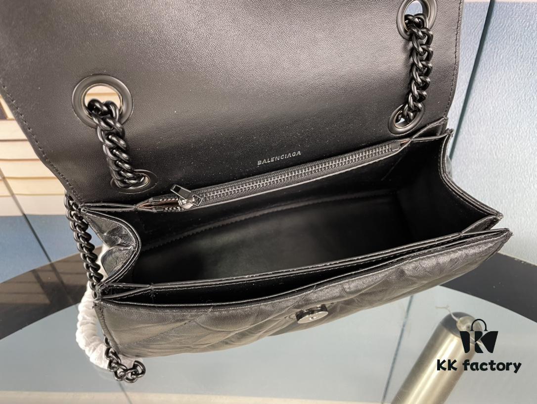 Balenciaga New Arrival Small Hourglass Chain Bag, Smooth Calfskin with Wax Leather Finish
