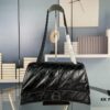 Balenciaga New Arrival Large Chain Hourglass Bag, Smooth Calfskin with Wax Leather Finish