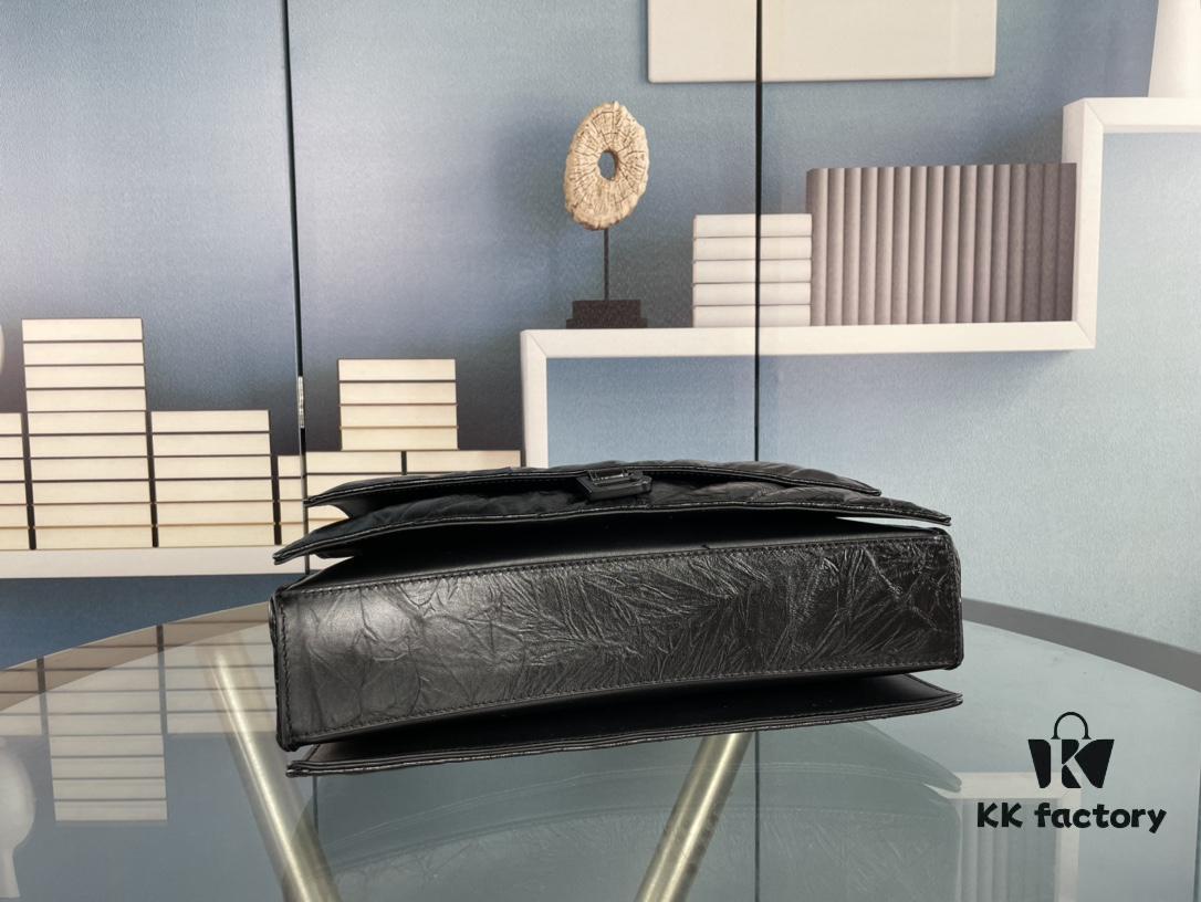 Balenciaga New Arrival Large Chain Hourglass Bag, Smooth Calfskin with Wax Leather Finish