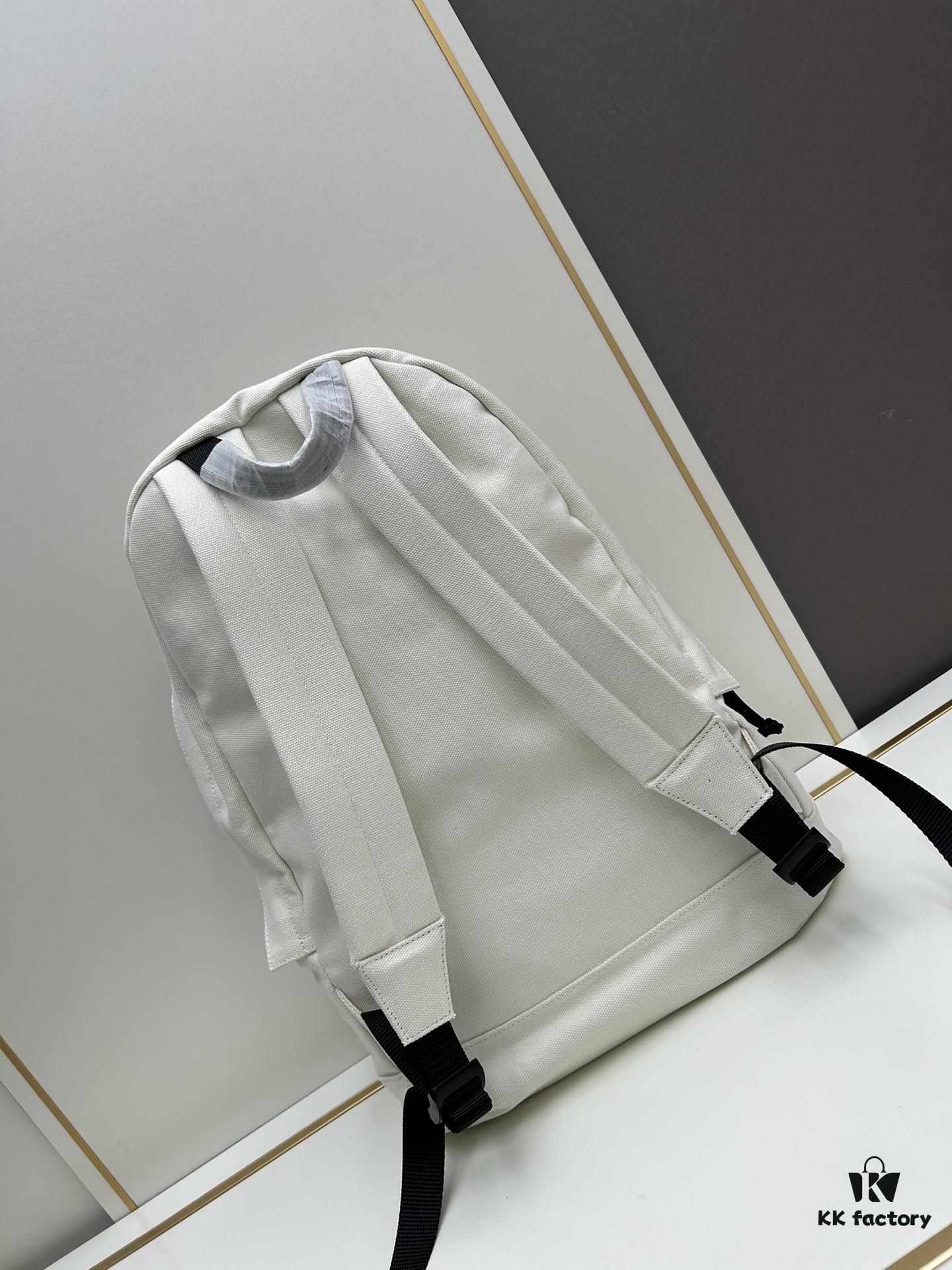 Balenciaga 24SS New Fuzzy Cola White Backpack