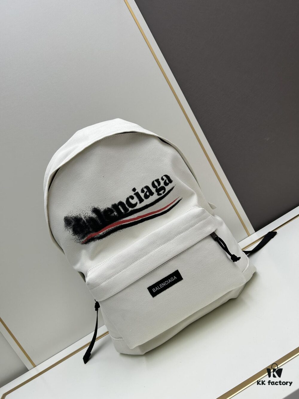 Balenciaga 24SS New Blurred Cola White Backpack