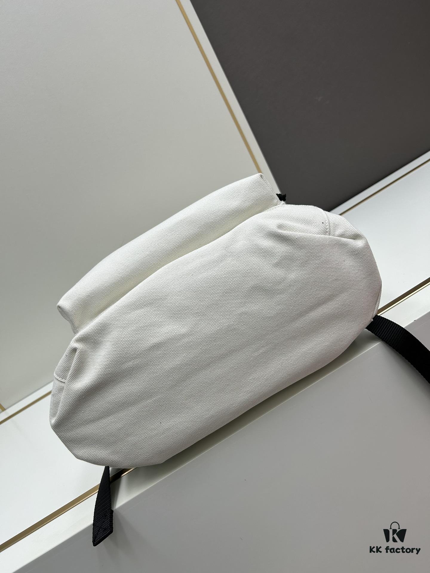 Balenciaga 24SS New Fuzzy Cola White Backpack