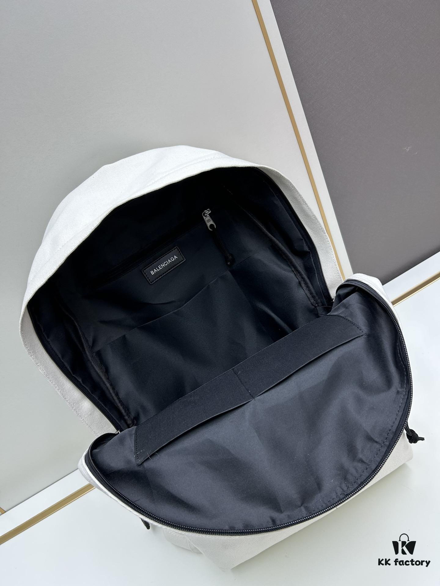 Balenciaga 24SS New Fuzzy Cola White Backpack