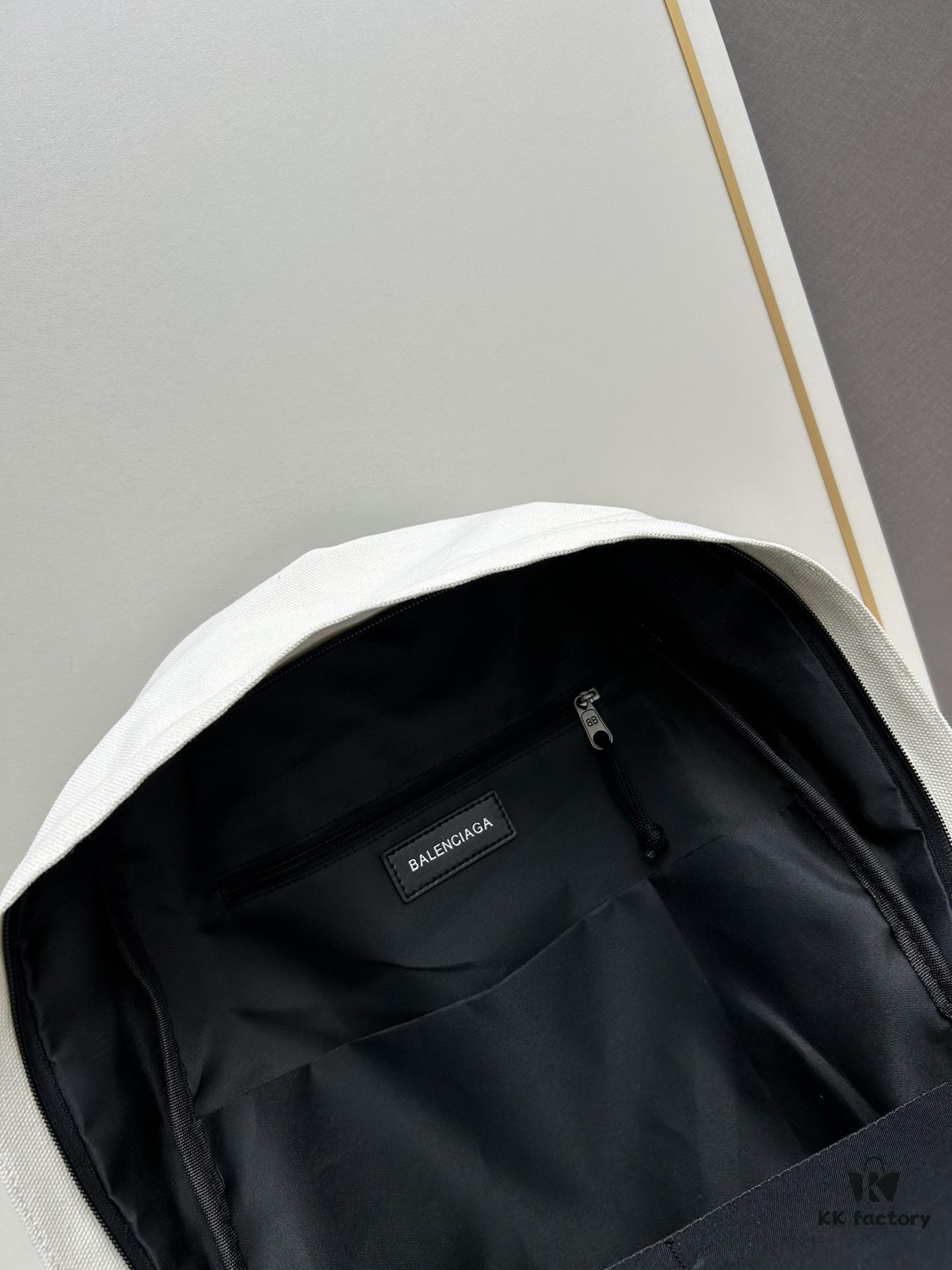 Balenciaga 24SS New Fuzzy Cola White Backpack