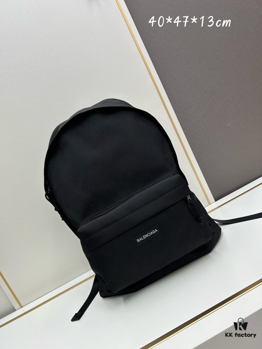 New BALENCIAGA FW Explorer Series Backpack with Dual-Color Embroidered Logo