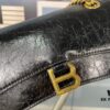 Balenciaga New Arrival Small Chain Hourglass Bag, Calfskin with Cracked Wax Finish