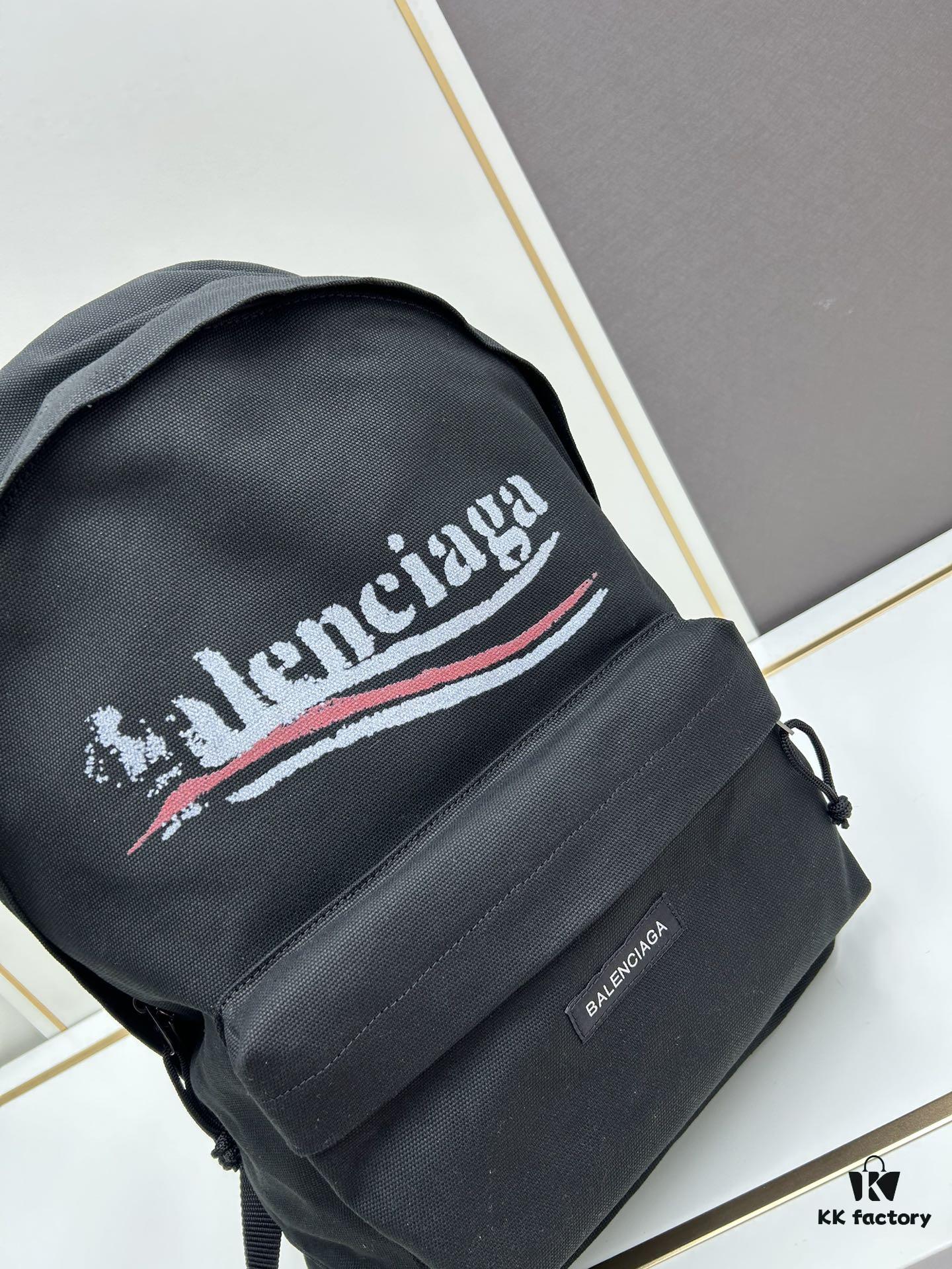 New BALENCIAGA FW Collection EXPLORER Series Backpack with Dual-Tone 'Coke' Embroidered Logo