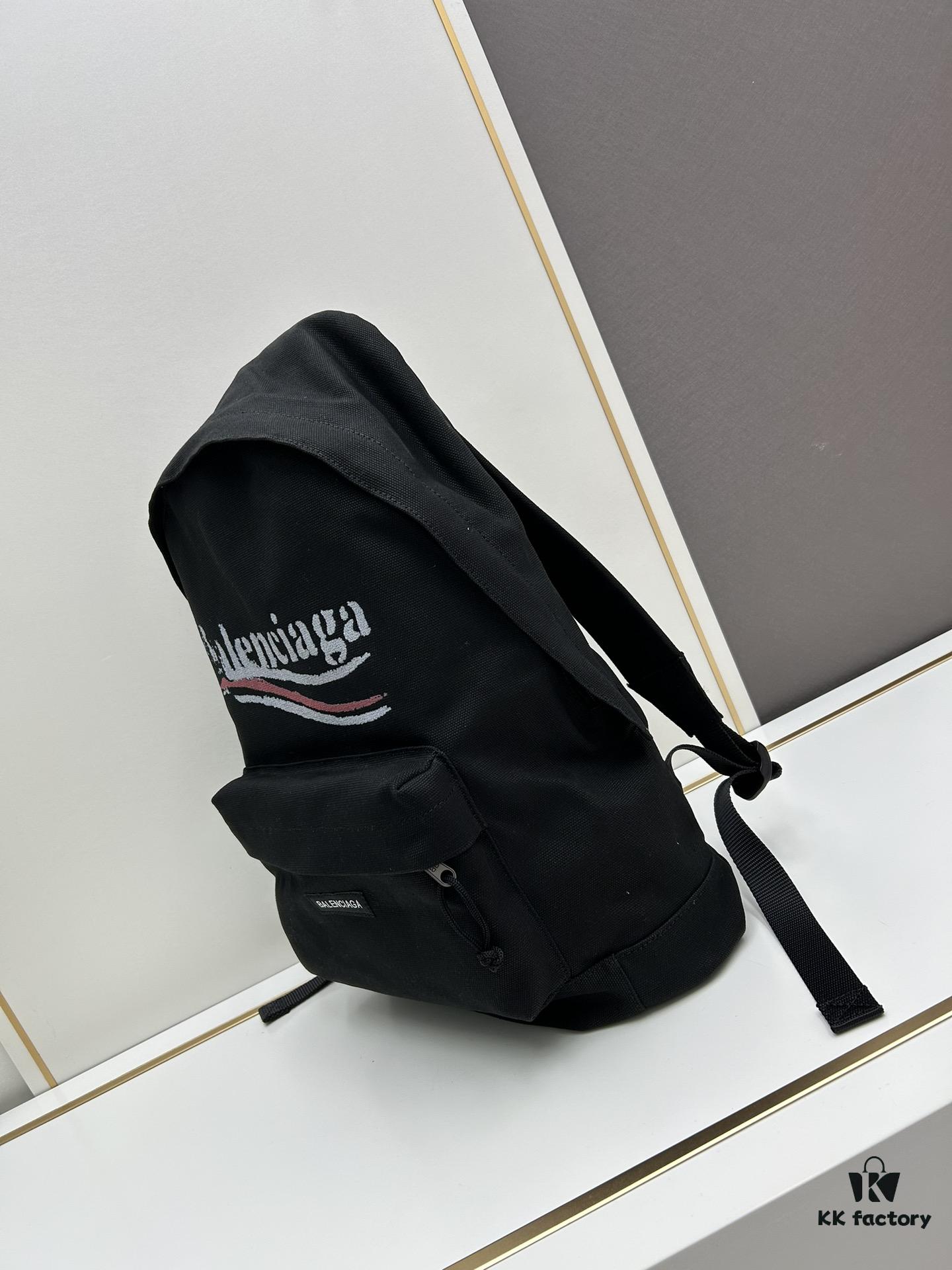 New BALENCIAGA FW Collection EXPLORER Series Backpack with Dual-Tone 'Coke' Embroidered Logo
