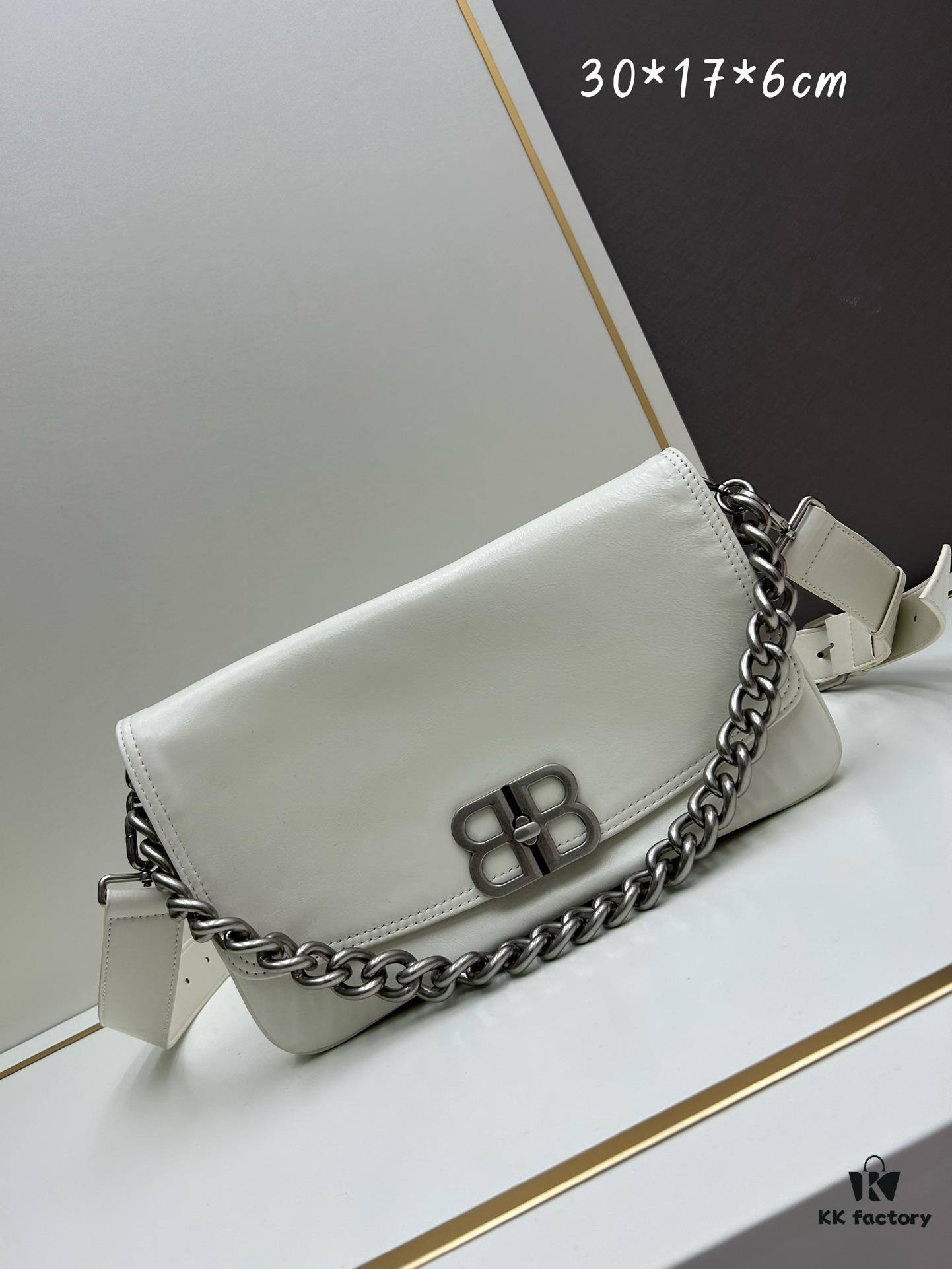 Medium Size 💰 Latest Hot-Selling Balenciaga New Soft Bag in Premium Full-Grain Leather