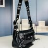 BALENCIAGA Le Cagole Camera Motorcycle Flap Bag [Waxed Black/Gray] 6701
