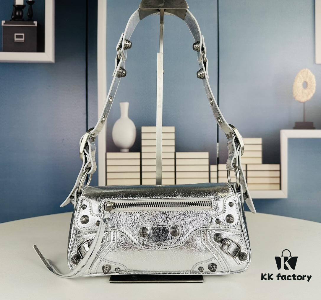 BALENCIAGA Le Cagole Camera Bag in Waxed Black/Grey - Style No. 6701