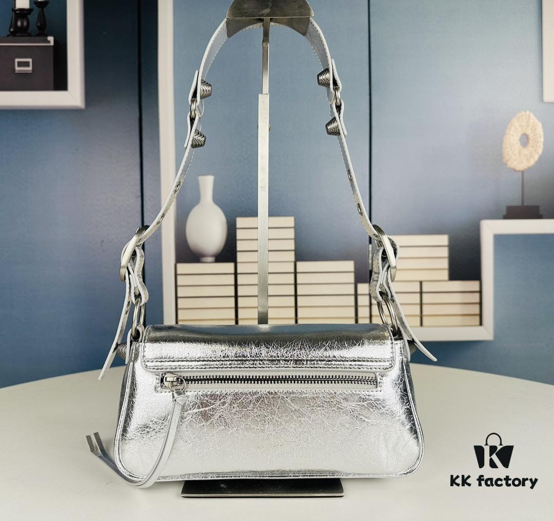 BALENCIAGA Le Cagole Camera Bag in Waxed Black/Grey - Style No. 6701