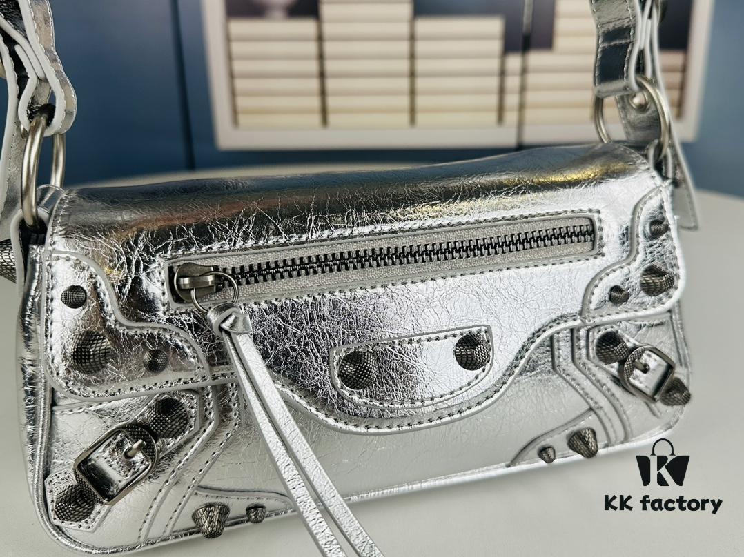 BALENCIAGA Le Cagole Camera Bag in Waxed Black/Grey - Style No. 6701