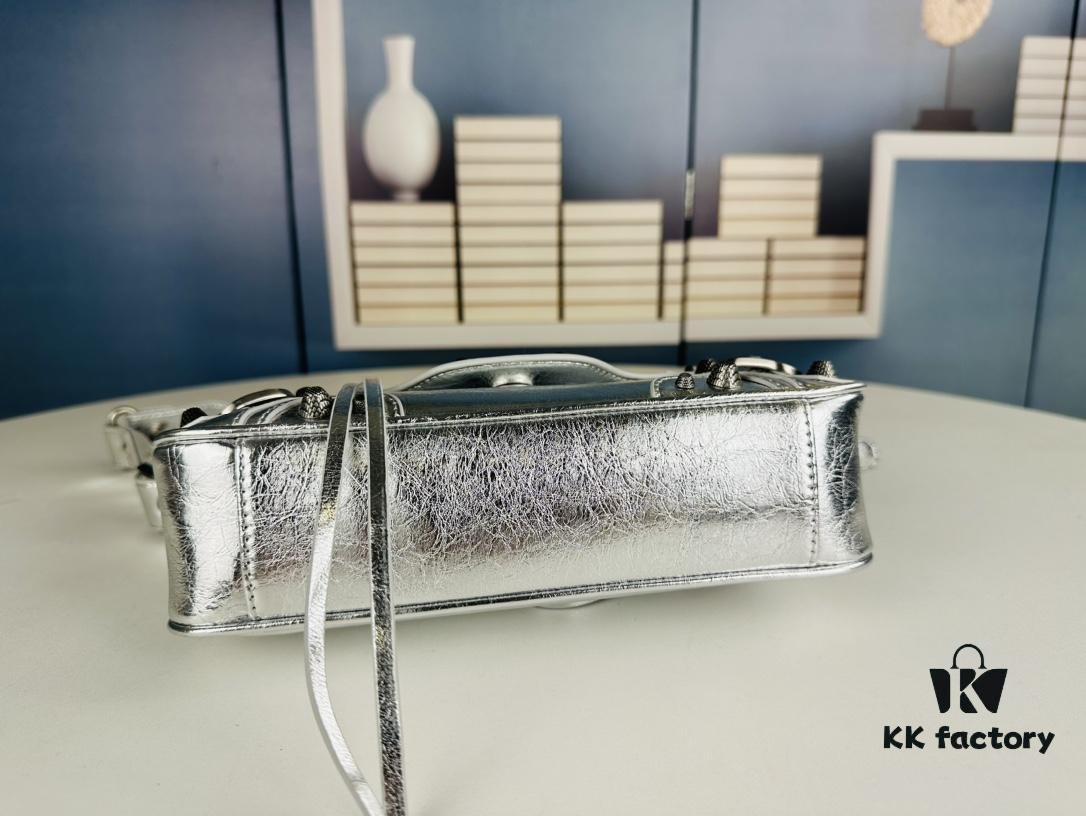 BALENCIAGA Le Cagole Camera Bag in Waxed Black/Grey - Style No. 6701