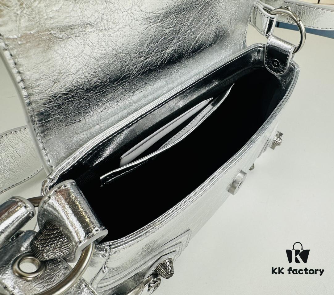 BALENCIAGA Le Cagole Camera Bag in Waxed Black/Grey - Style No. 6701