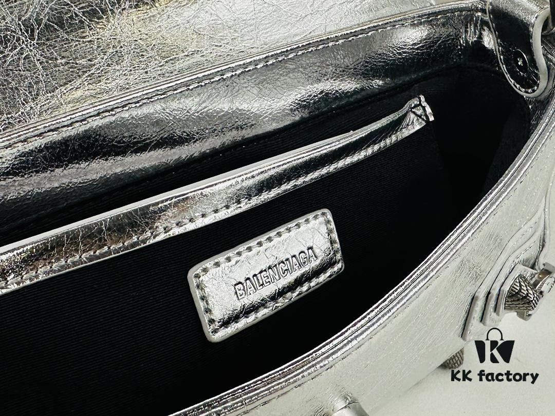 BALENCIAGA Le Cagole Camera Bag in Waxed Black/Grey - Style No. 6701