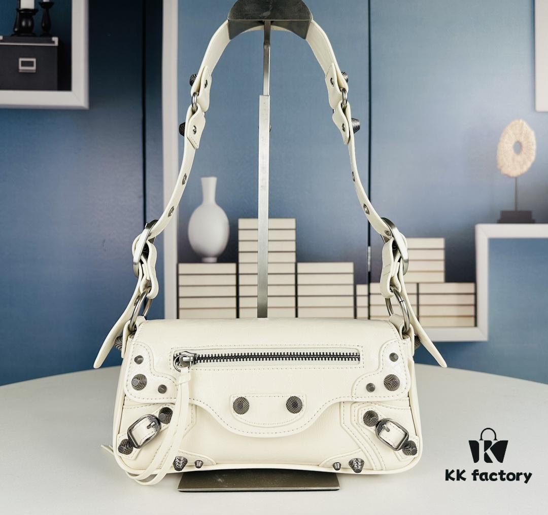 BALENCIAGA Le Cagole Camera Bag in Waxed Black/Grey - Style No. 6701