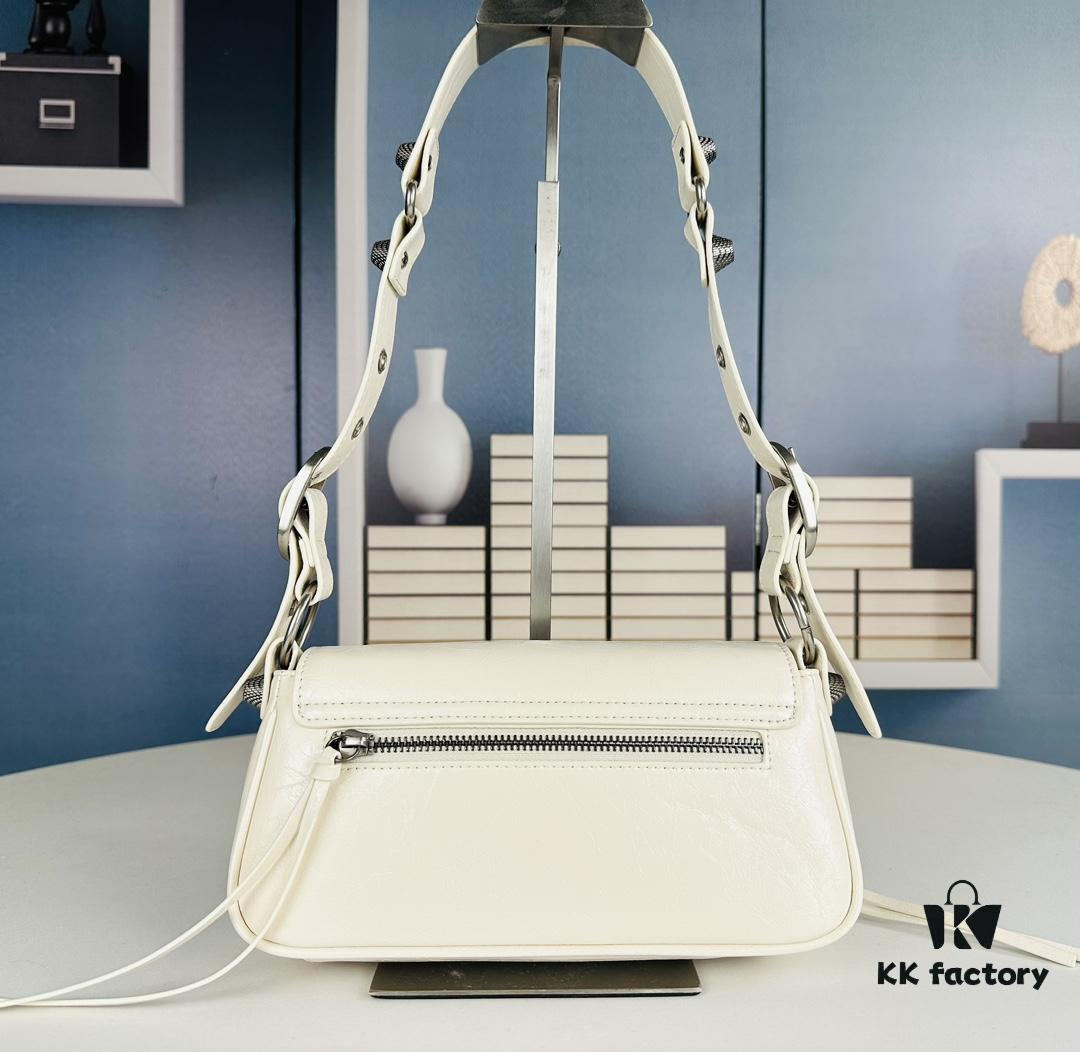 BALENCIAGA Le Cagole Camera Bag in Waxed Black/Grey - Style No. 6701