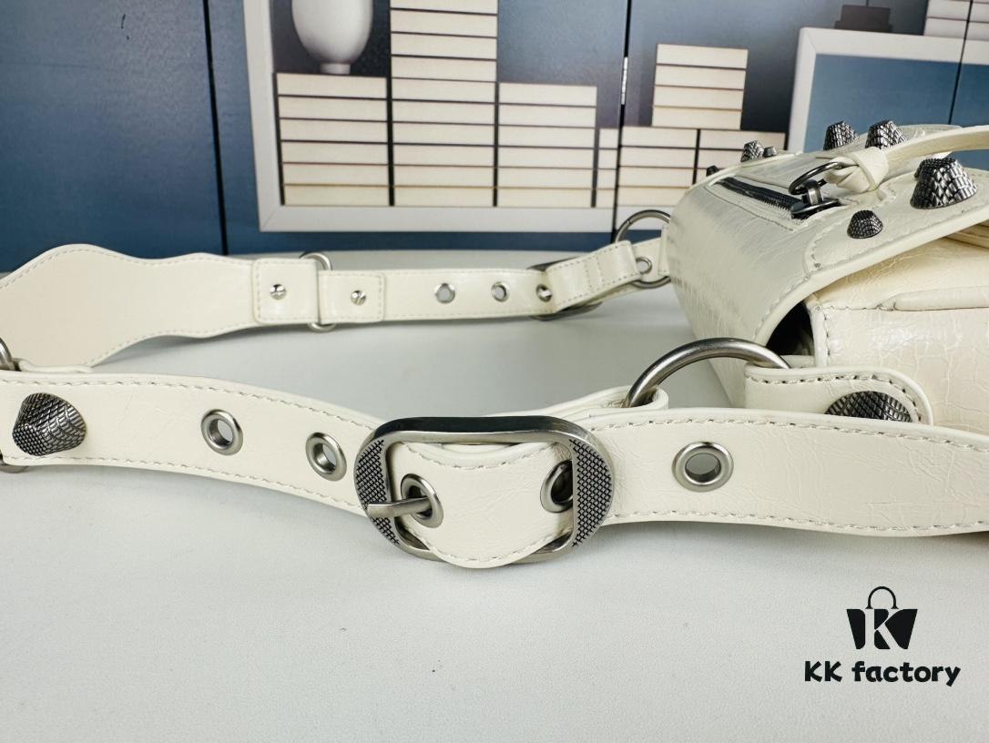 BALENCIAGA Le Cagole Camera Bag in Waxed Black/Grey - Style No. 6701