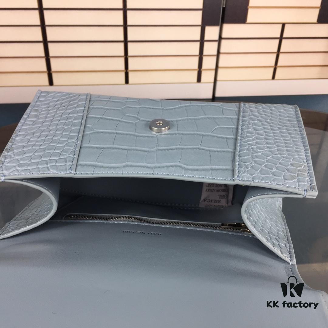 New Arrival☀Balencia Paris Home This Season's Highlight Crocodile-Textured Black Hourglass Bag