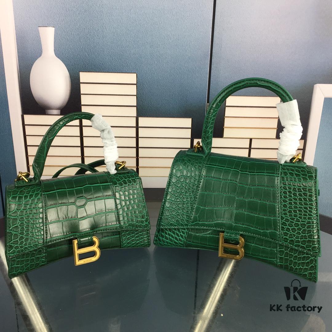 New Large/Small 235 Balencia Paris House, This Season's Highlight Crocodile Texture Hourglass Bag