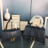 New Large/Small 235 Balencia Paris House, This Season's Highlight Crocodile Texture Hourglass Bag