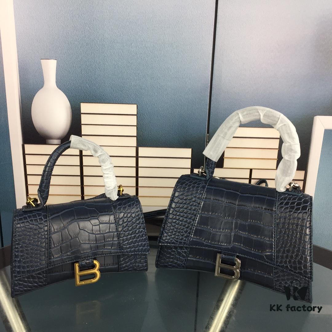 New Large/Small 235 Balencia Paris House, This Season's Highlight Crocodile Texture Hourglass Bag
