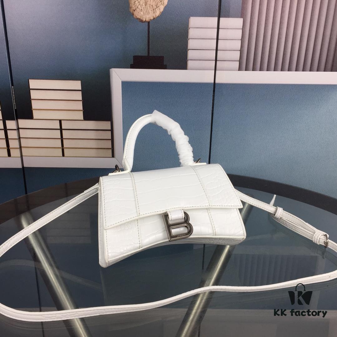 New Large/Small 235 Balencia Paris House, This Season's Highlight Crocodile Texture Hourglass Bag