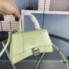 New Large and Small Size 235 Balencia Paris House, This Season's Highlight Crocodile Texture Hourglass Bag with Unique Signature Curved Shape