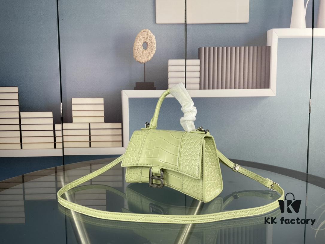 New Large and Small Size 235 Balencia Paris House, This Season's Highlight Crocodile Texture Hourglass Bag