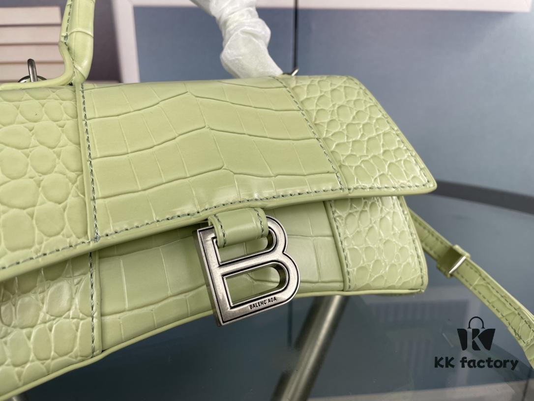 New Large and Small Size 235 Balencia Paris House, This Season's Highlight Crocodile Texture Hourglass Bag