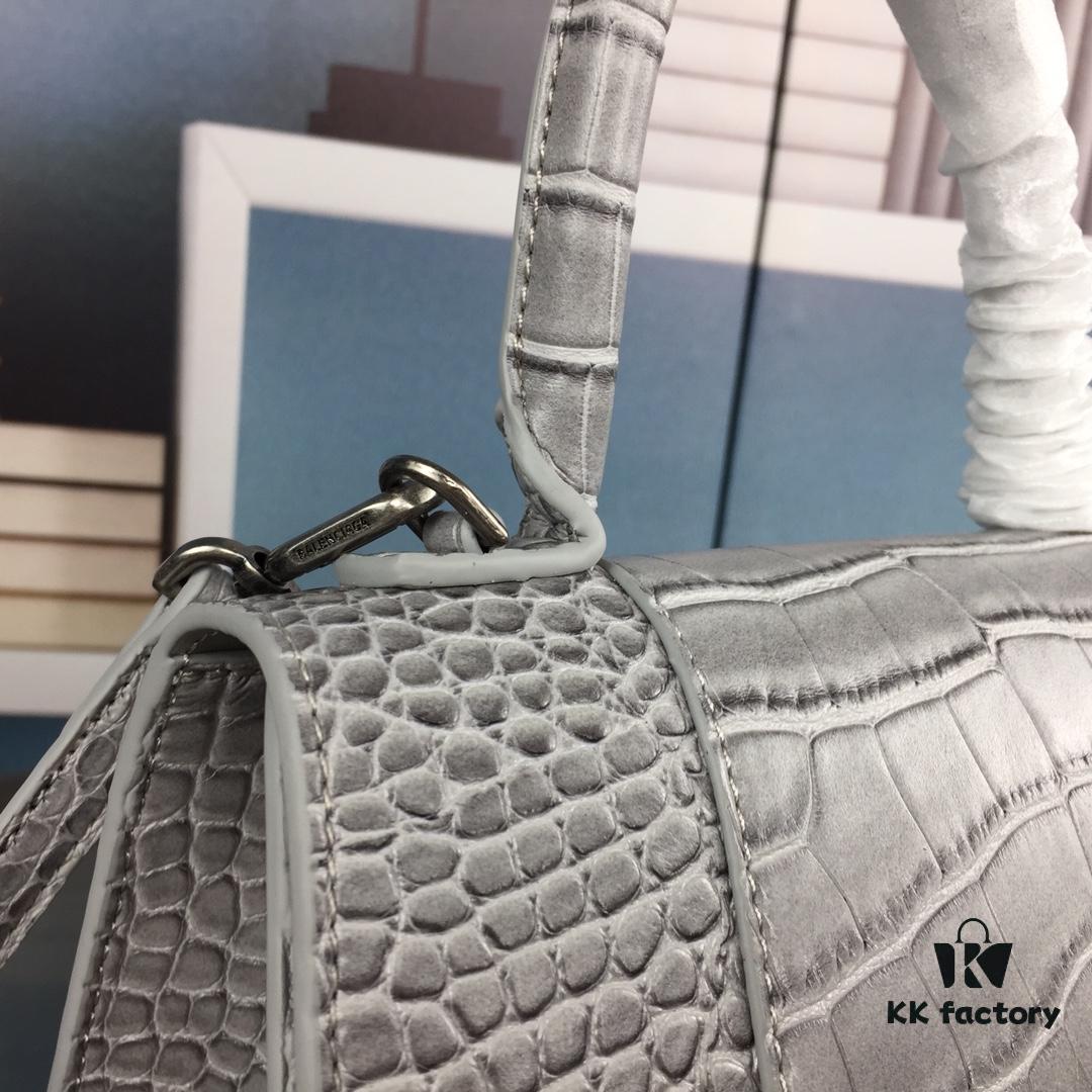 New Large and Small 235 Balencia Paris House, This Season's Highlight Crocodile Texture Hourglass Bag