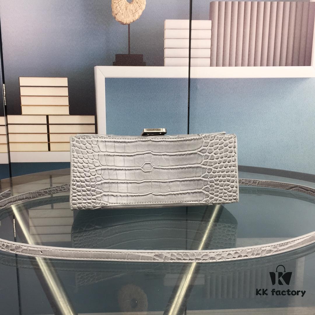 New Large and Small 235 Balencia Paris House, This Season's Highlight Crocodile Texture Hourglass Bag
