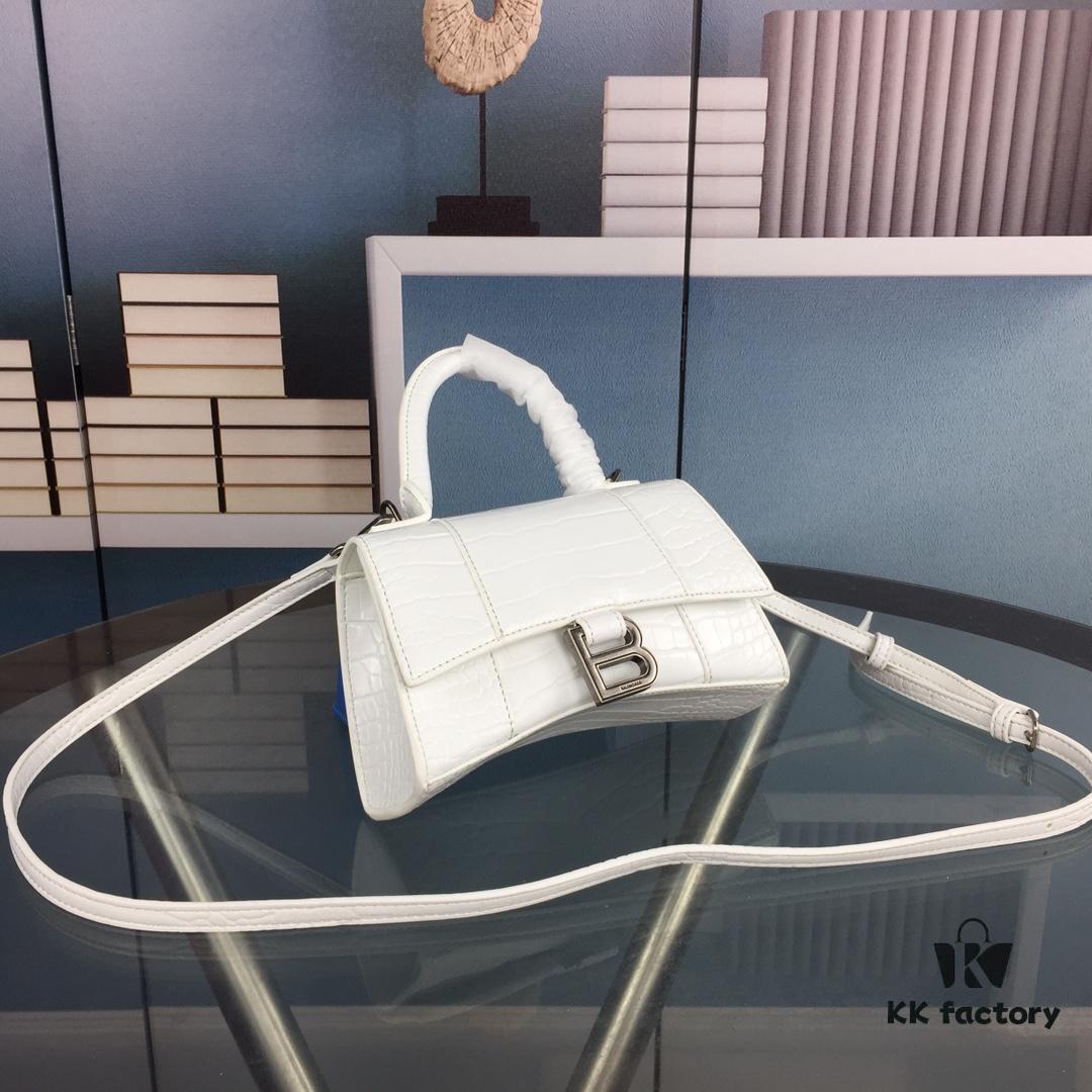New Large/Small 235 Balencia Paris House, This Season's Highlight Crocodile Texture Hourglass Bag
