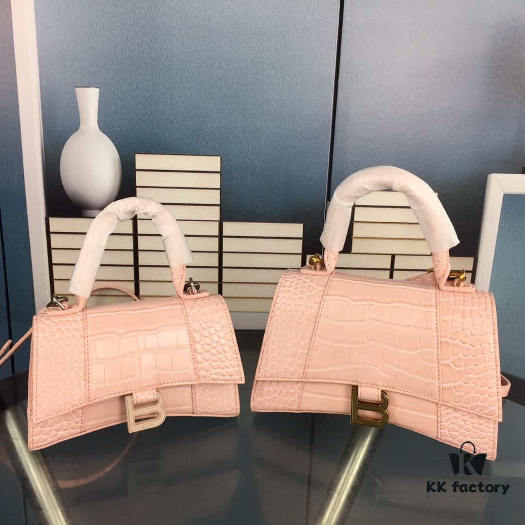 New Large and Small Size 235 Balencia Paris House This Season's Heavyweight Crocodile Texture Hourglass Bag