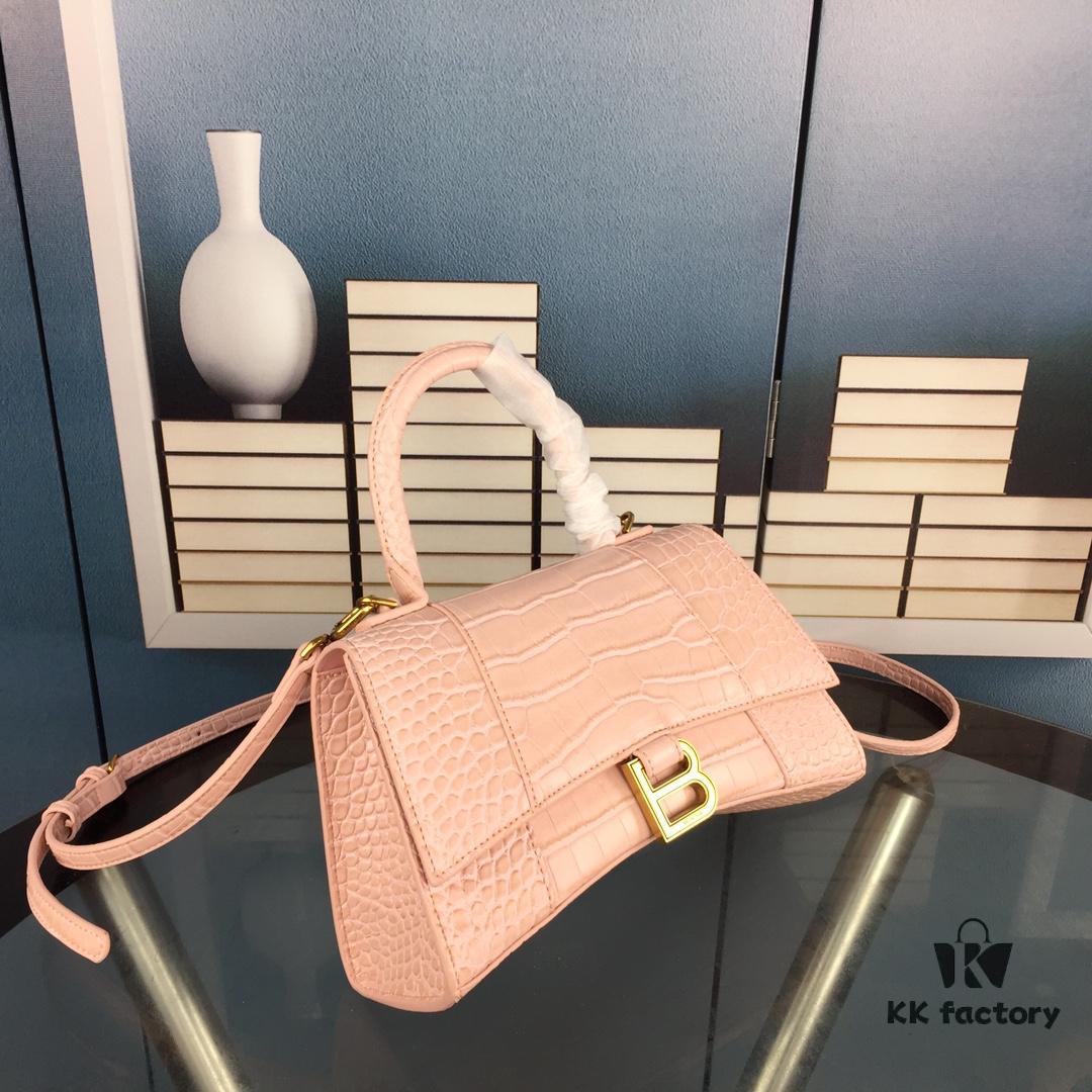 New Large and Small Size 235 Balencia Paris House This Season's Heavyweight Crocodile Texture Hourglass Bag