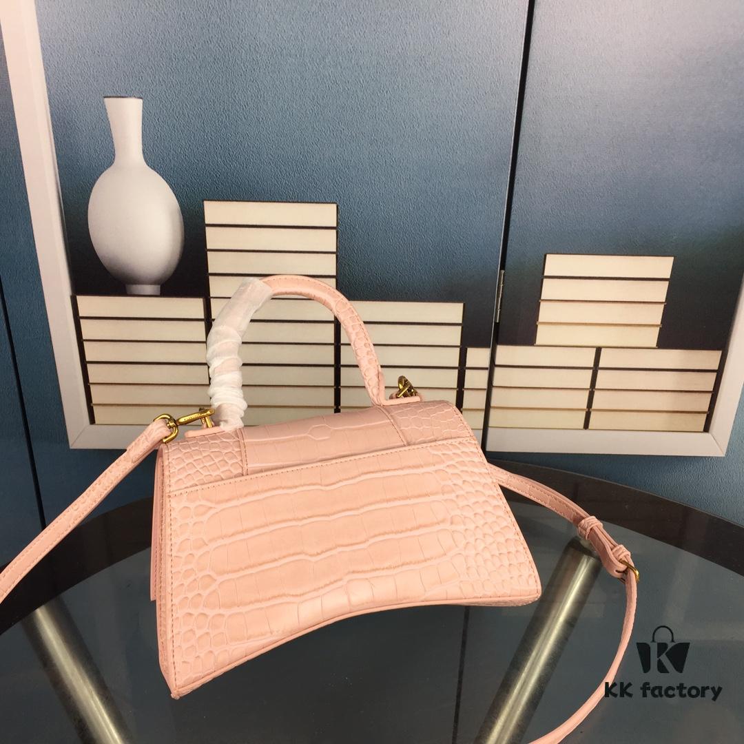 New Large and Small Size 235 Balencia Paris House This Season's Heavyweight Crocodile Texture Hourglass Bag